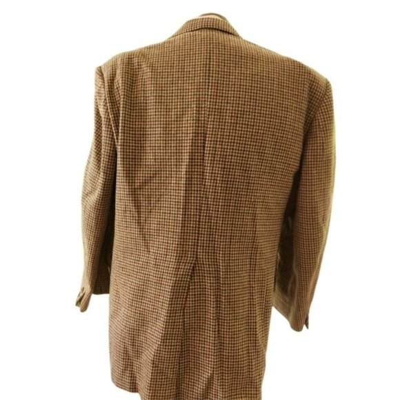 VTG HART, SCHAFFNER, & MARX Houndstooth Sport Coat Jacket Size 44 Regular? USA - Picture 2 of 12